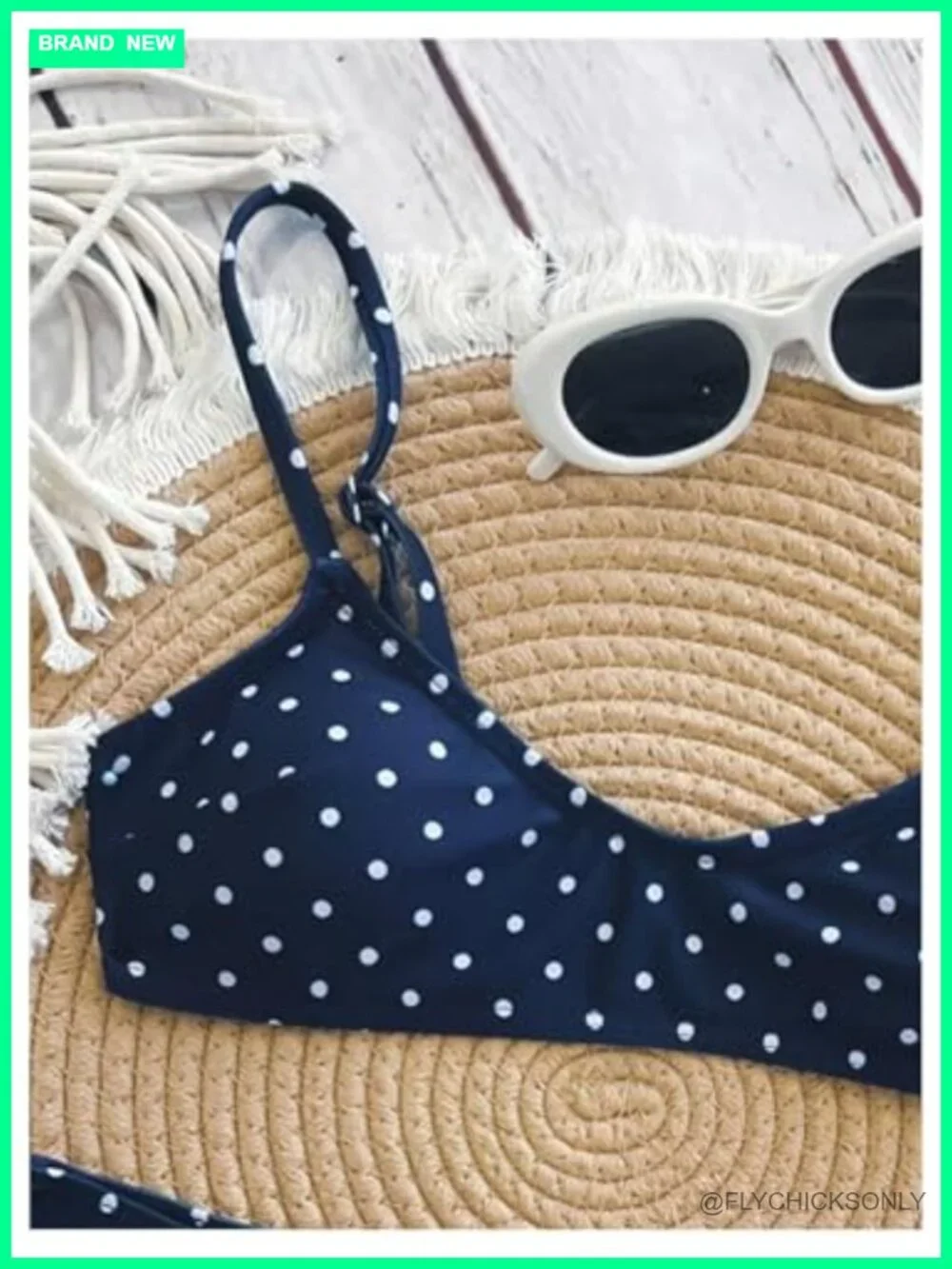 Women's Polka Dots Micro Bikini Set High Leg Thong Racerback Swimwear